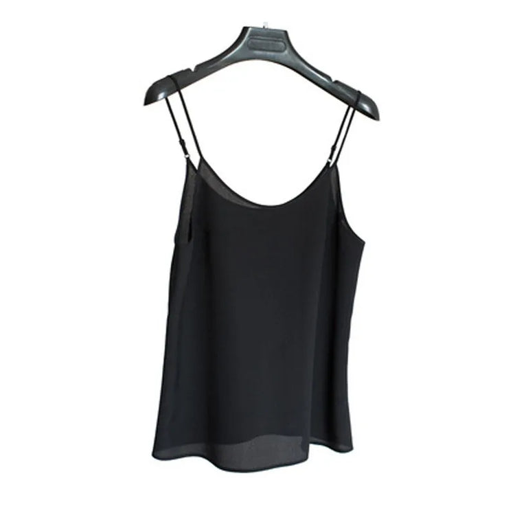 Women's 100% Mulberry Silk Camisole, Suitable for Wearing Outside or as an Inner Layer, with Adjustable Shoulder Straps