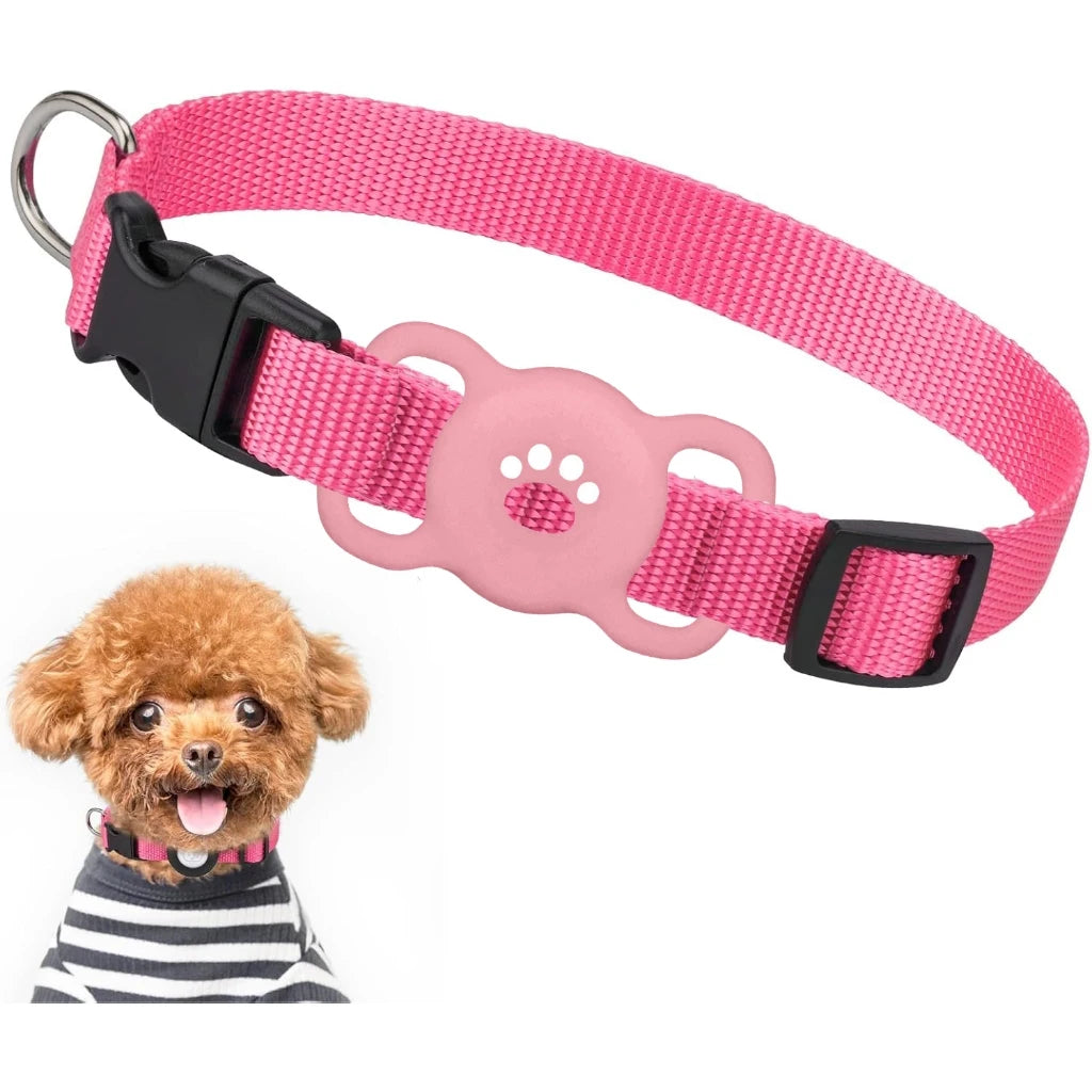 Airtag Dog Collar Holder, [1 Pack] Airtag Holder, Silicone Full Body Covered Protective Air Tag for Pet - Fits All Width