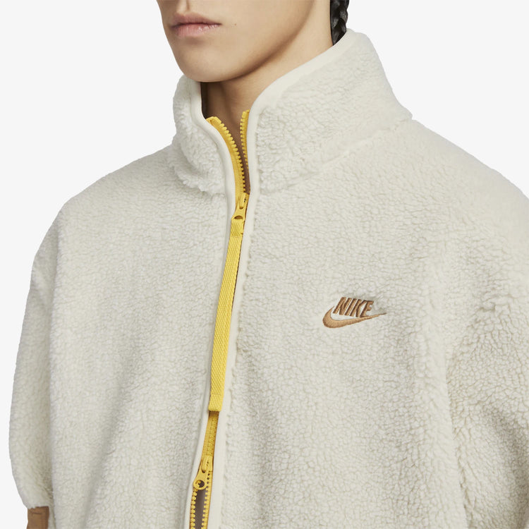 Nike Official JORDAN Men's Patchwork Faux Shearling Warm Jacket FV4022-072