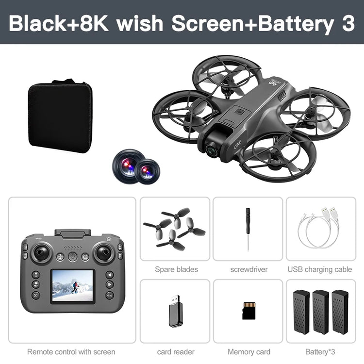 Original V666 Mini Drone 4K Professional Aerial 8k Dual Camera Intelligent obstacle avoidance  Brushless Quadcopter Kid RC Toys