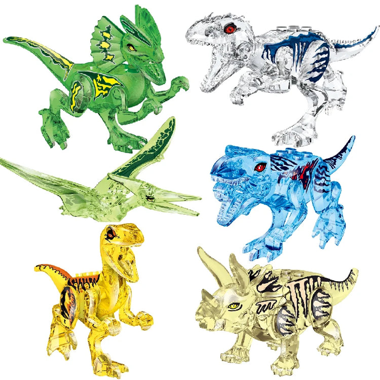 Jurassic Dinosaurs Spinosaurus Brick Figure Multiple Color Versions Articulated Limbs Collectible Dinosaur Toy Educational Toy