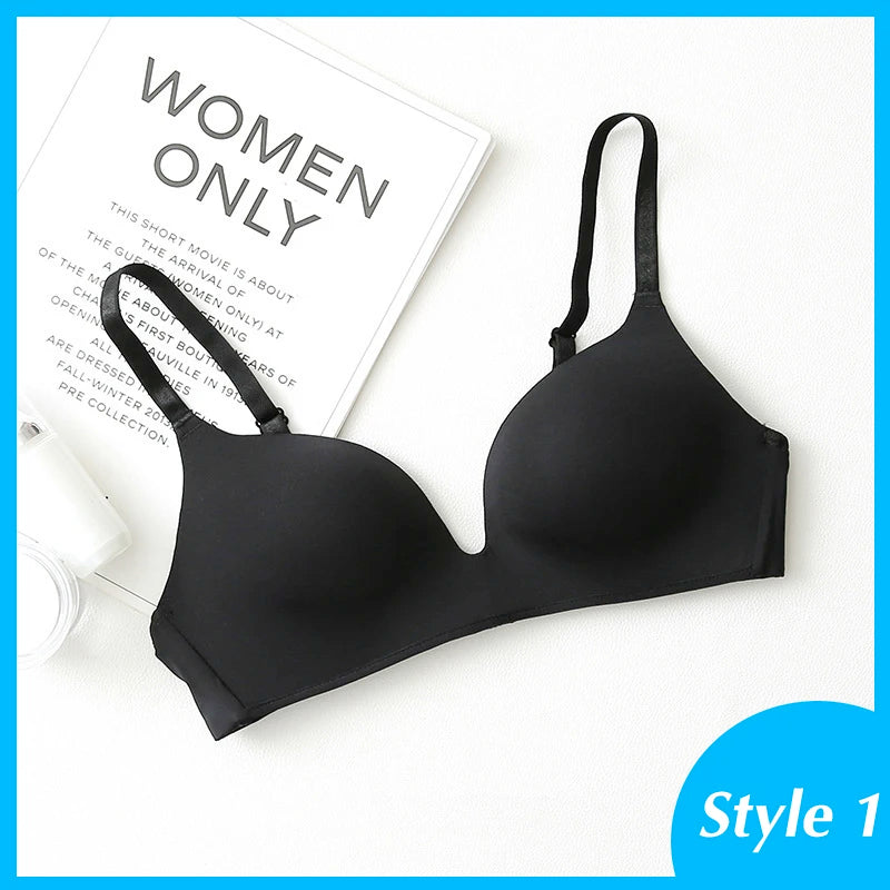Seamless Bras for Women Push Up Bras No Wire Brassiere A B Cup Underwear Sexy Bralette Three Quarters(3/4 Cup)  Lingerie