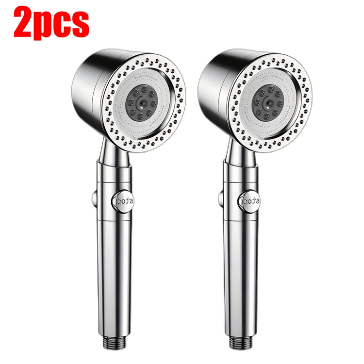 5 Modes Bathroom Shower Head Portable High Pressure Powerful Rain ShowerHead Explosion-proof and Drop-proof Universal Shower Set