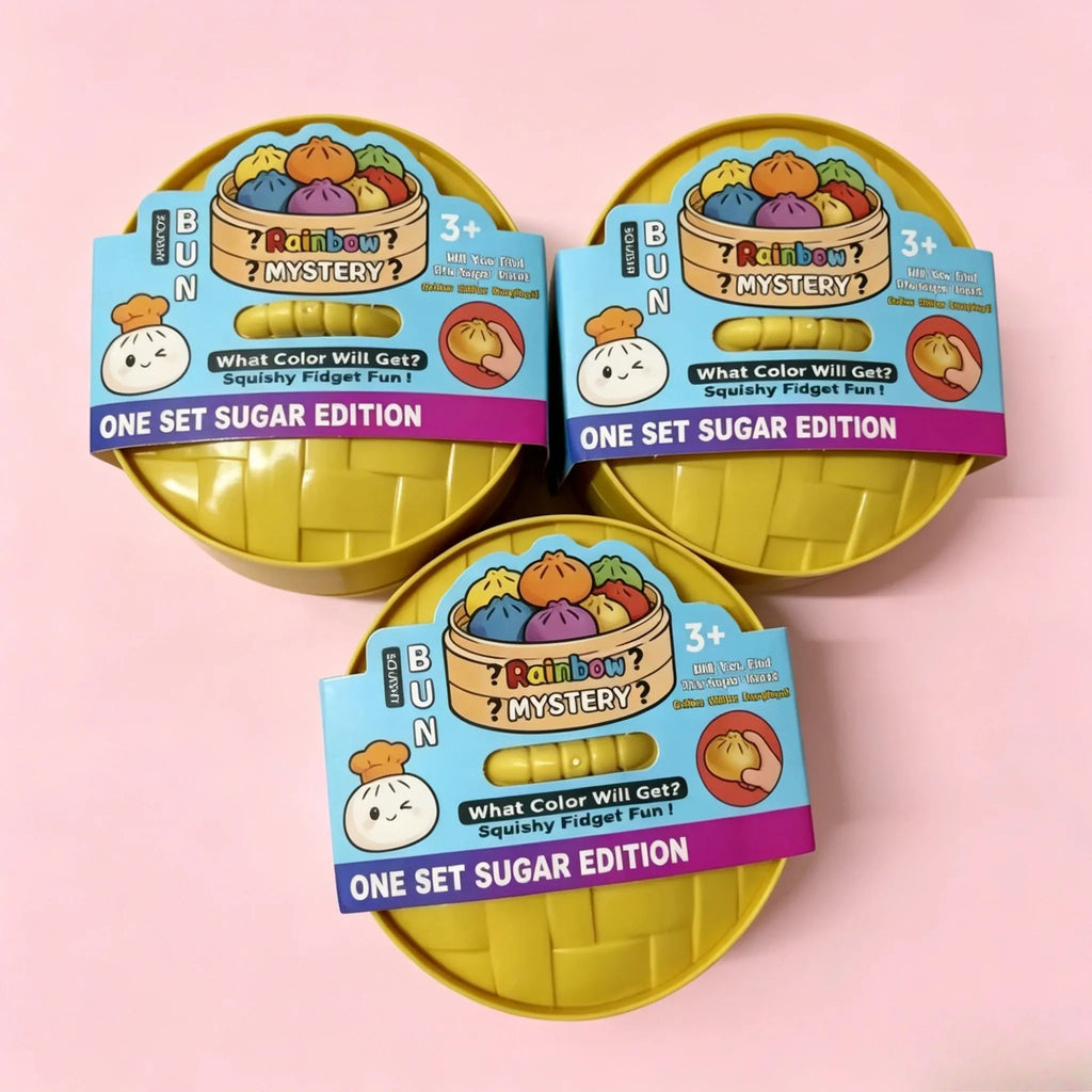 Dumpling Pressure Dumpling Squishies Cute Colorful Bun Toy Slow Rising Stress Relief Fidget Toy for Kids Adults Anti-Anxiety Gif