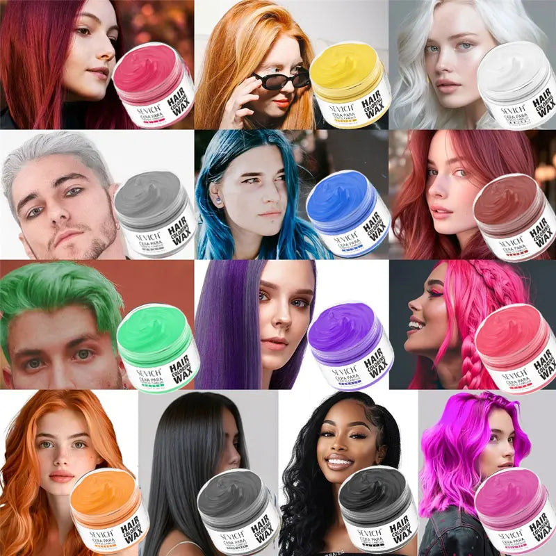 13 Colors Halloween Hair Colour Wax 50g/120g Easy To Wash DIY Hair Dyed Mud Hair Color CreamFor Daily Party Cosplay Hair Dye