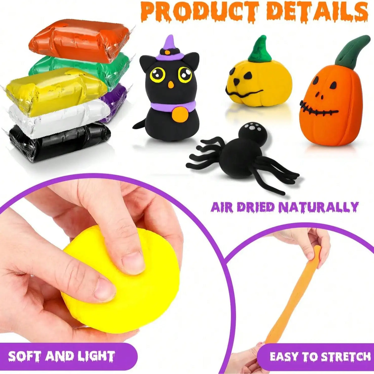 Air Dry Clay Ultra Light Magic Modeling Clay with Tools Plasticine DIY Play Dough Sets Toys for Kids Birthday Gift