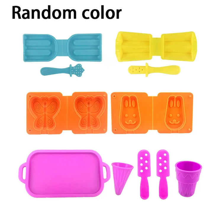 Playdough Ice Cream Mold for Kids Simulation Cookies Popsicle Party Play Plastics Clay Dough Tools Accessories Children DIY Toys