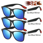 1-2-3PCS Fashion Vintage Square Unisex Driving Fishing Sunglasses Men Women Luxury Brand Designer Sun Glasses Anti-Glare Eyewear