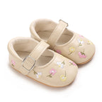 0-1Year Baby Shoes Infant Pre-Walker Shoes Girls Princess Bow Shoes Cute Breathable Flower Soft Sole Casual Sports Footwear