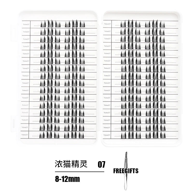 Individual Lashes Eyelash Book Clusters Extensions False Eyelash DIY at Home Cluster Eyelash Extensions Makeup Kit Lashes