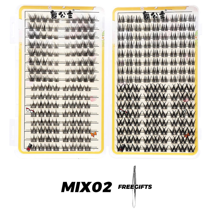 Individual Lashes Eyelash Book Clusters Extensions False Eyelash DIY at Home Cluster Eyelash Extensions Makeup Kit Lashes