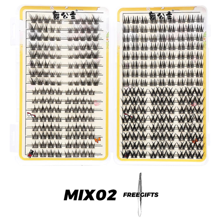 Individual Lashes Eyelash Book Clusters Extensions False Eyelash DIY at Home Cluster Eyelash Extensions Makeup Kit Lashes
