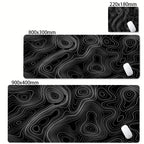 XXL Desk Mat Black And White Strata Liquid Mousepad Large Abstract Mouse Pad Gaming Deskmat With Lockedge Office Non-slip Carpet