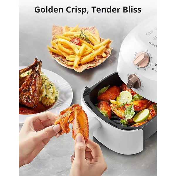 COMFEE' Compact 2.1 Quart Air Fryer with 12 Presets Menu Options, Adjustable Timer & Temperature Control 180-400 degrees F, Dishwasher-Safe Nonstick Fry Basket
