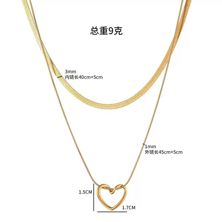 Stainless Steel Envelope Pendant Necklace Metal Waterproof Jewelry For Women