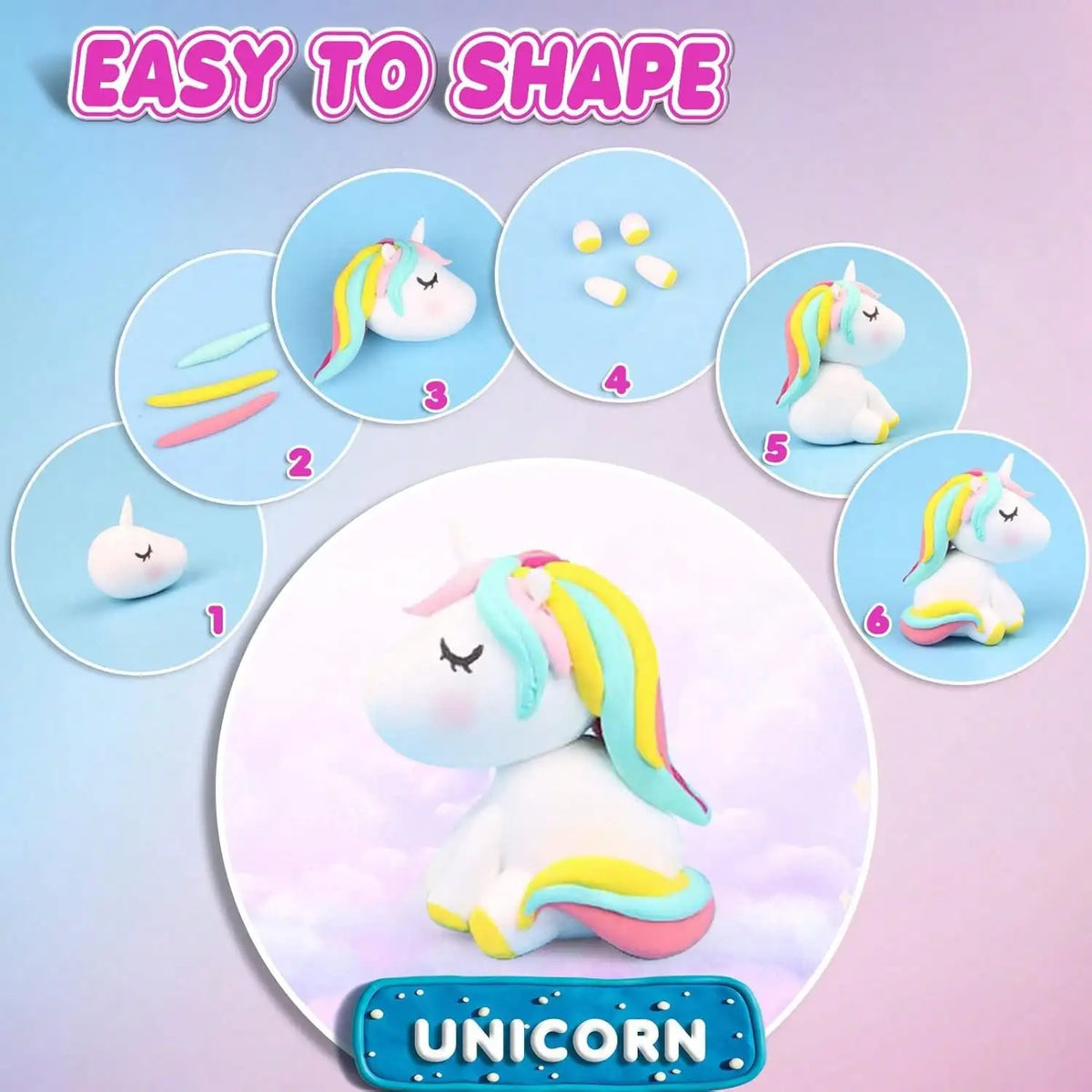 Air Dry Clay Ultra Light Magic Modeling Clay with Tools Plasticine DIY Play Dough Sets Toys for Kids Birthday Gift