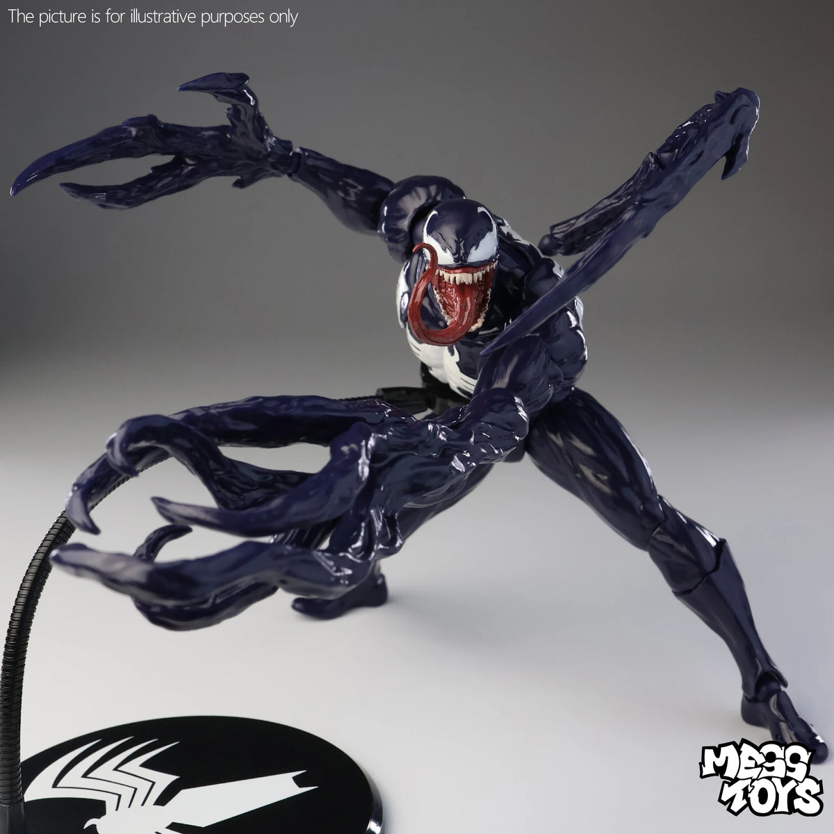 Mess Toys Venom Anime Action Figure Black Spider Man Lethal Neighbor Genuine Collectible Toys Birthday Gift For Adult Collection
