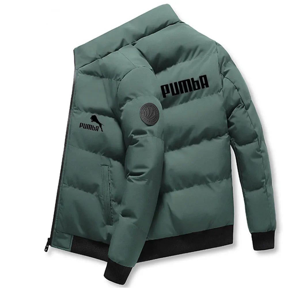 Men's Warm Fleece Coat with No Collar, Short Style, Thick and Fashionable Korean-style Windbreaker, Suitable for Autumn and Wint
