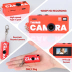 Ourlife Digital Camera 0.96 Inch Keychain Camera Retro Support Memory Card 1080P Very Small Camcorder Video Recorder with Flash
