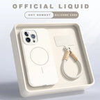 Magnetic Phone Case For iPhone 15 14 16 Plus 11 12 13 16 Pro Max Silicone Official Lanyard Magsafe Strap Protector Soft Cover