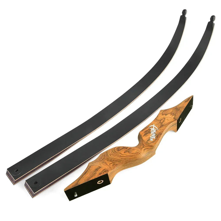 BLACK HUNTER 60'' Recurve Bow 25-60lbs Right/Left Hand Bow Tech Wood Traditional Bow Wooden Split Archery Bow For Hunting