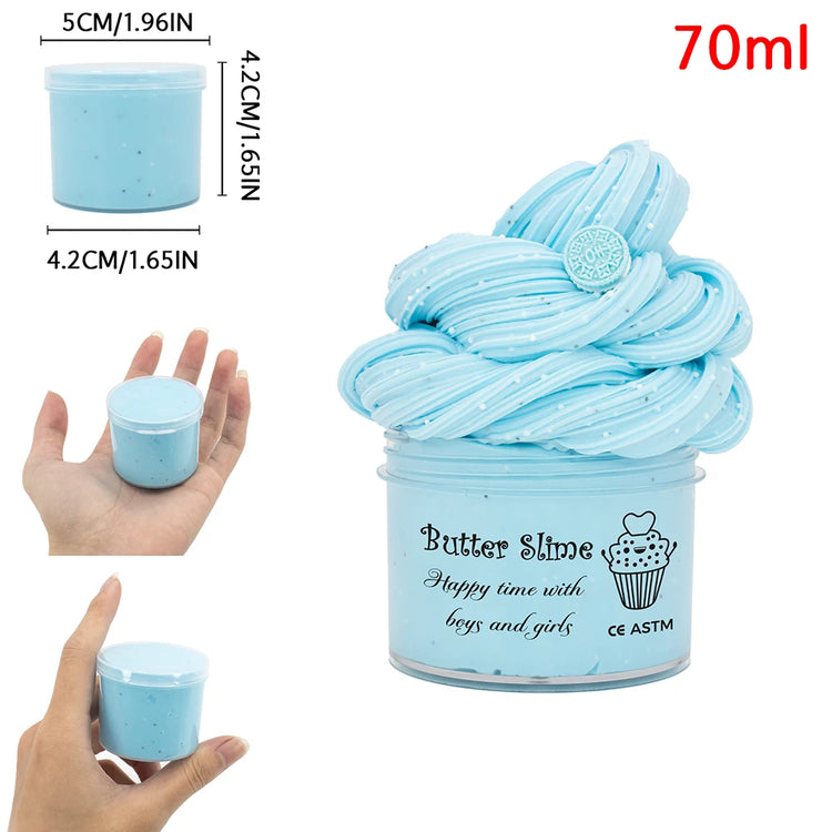 70ml Chocolate Cookies Butter Slime Kit With Scented Slime Soft Fluffy Putty DIY Plasticine Birthday Gift Toys For Party Favors