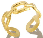 High End Waterproof Hollow Stainless Steel Finger Ring Trendy for Women Personalize Jewelry Wholesale
