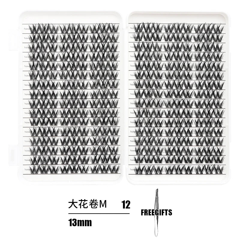 Individual Lashes Eyelash Book Clusters Extensions False Eyelash DIY at Home Cluster Eyelash Extensions Makeup Kit Lashes