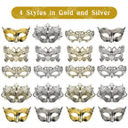 20-120Pcs Masquerade Masks Bulk Venetian Carnival Masks Vintage Antique Party Masks for Women Men Mardi Gras Prom Halloween