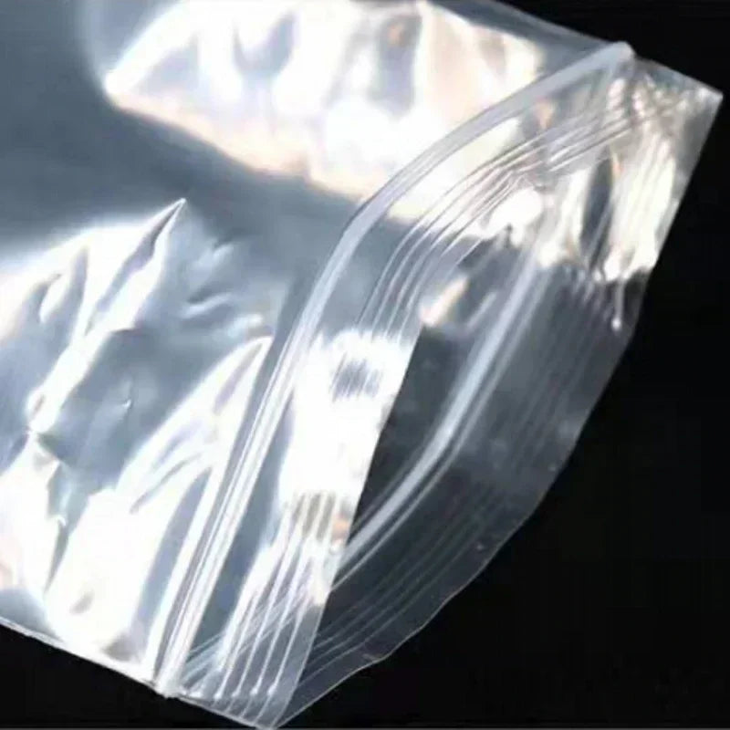 100/1000Pcs Clear Sealed Bags Thicken Plastic Storage Pouch for Small Jewelry Foods Packing Reclosable Zippers Sealing Pouches
