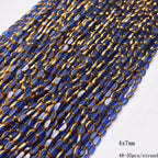 4x7mm 50pcs/lot Briolette Oval Glass Beads Plating Gold Color Crystal Glass Loose Spacer Beads For Beads for Jewelry Making DIY