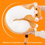 Cute Cat Plush Toy Long Pink Brown Grey Sleeping Cats Leg Pillow Squishy Little Animal Doll Appeasing Plushie Gift