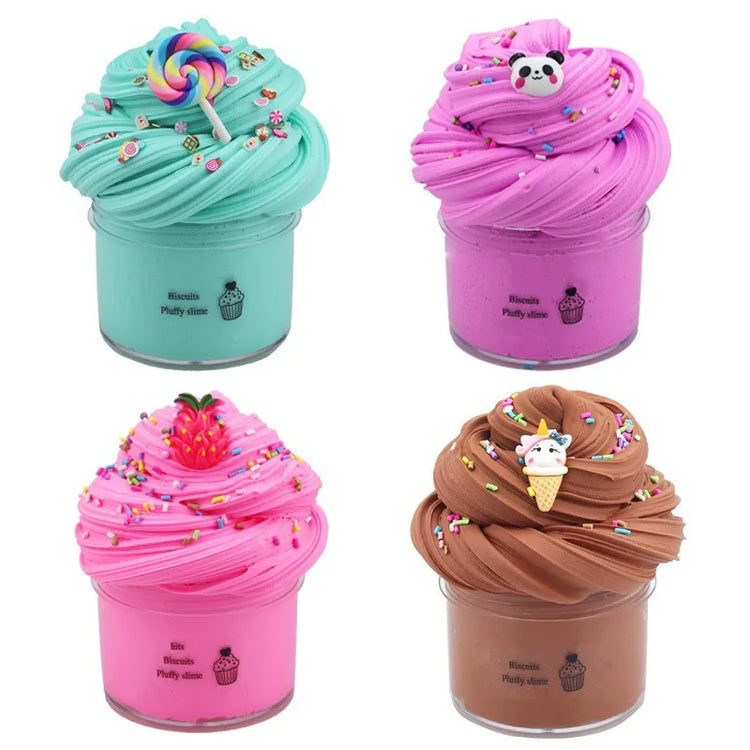 Butter Slimes Soft Slime Toys Slime Set with 4-Pack Safe Color Toys Super Soft and Non-Stick DIY Surprise Slimes
