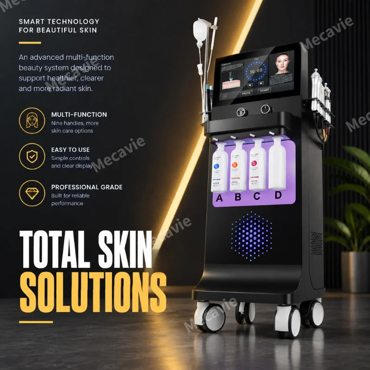Super Show 9 IN 1 Hydra Dermabrasion Machine Water Oxygen Bubble Facial Machine Deep Cleansing Skin Rejuvenation for Salon Spa