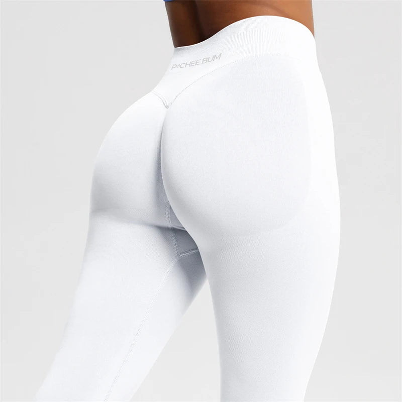 2026 Bum Shaping Leggings Women Seamless Sports Yoga Pants Low Ribbed Band Gym Clothes Fitness Workout Scrunch Butt Tight