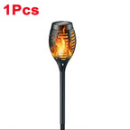 1/2/4/6/8/10Pcs Solar Flame Torch Lights Flickering Light Waterproof Garden Decoration Outdoor Lawn Path Yard Patio Floor Lamps