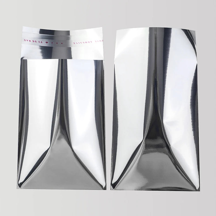 100pcs Aluminum Foil Silver Self-Adhesive Self-Sealing Packaging Bags, Documents, Postcards, Small Business Batch Packaging Bags