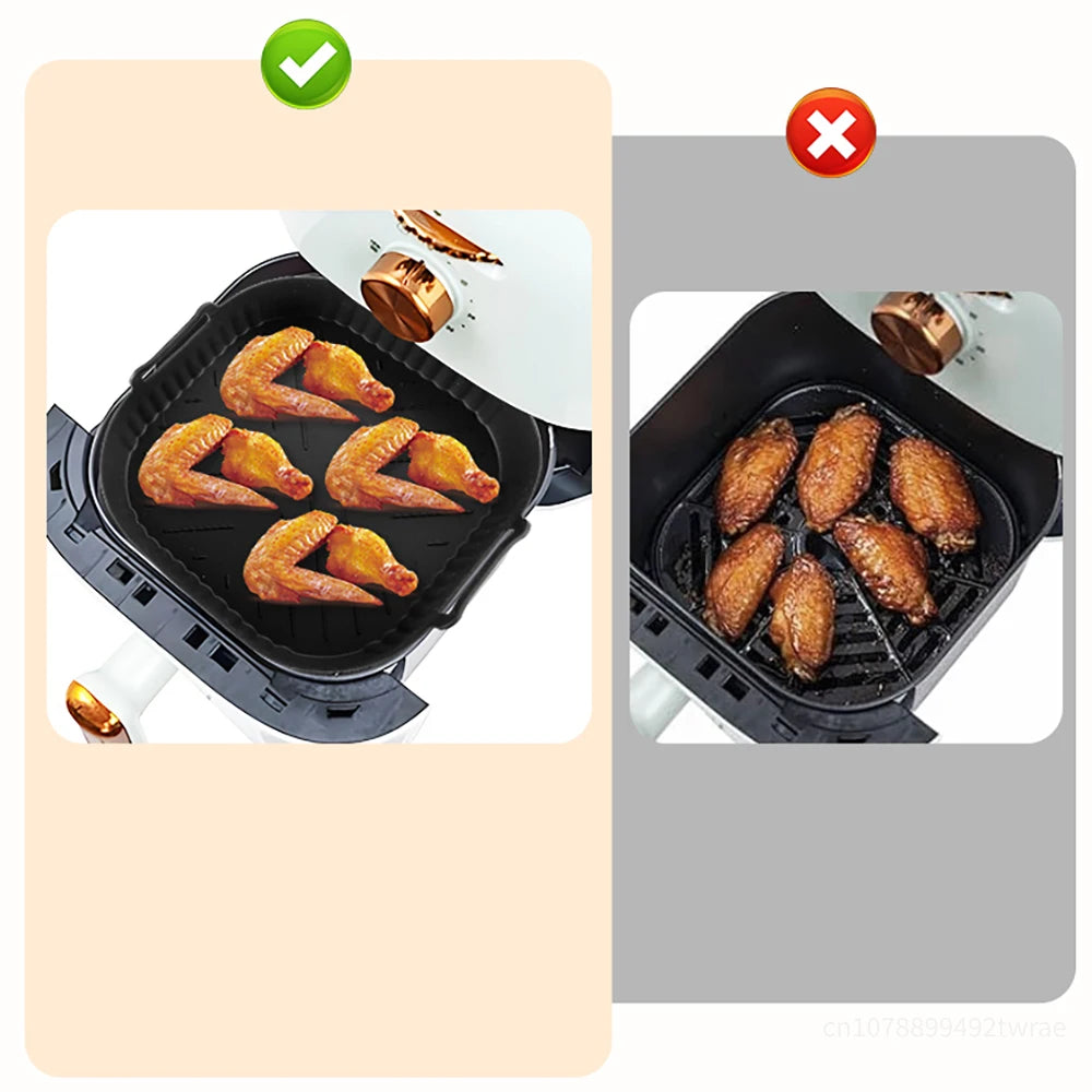 20cm Silicone Air Fryer Mold for Philips Air Fryer 2000 Series 4.2L NA229 Air Fryer Accessories Reusable Instead of Baking Paper