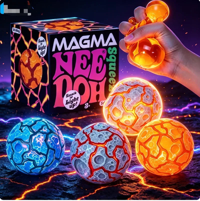 New Product NeeDoh Glitter Magma Ball Crunch Crunch Stress Relief Toy Squeeze Toy Nice Cube Sensory Toy for Adults gifts