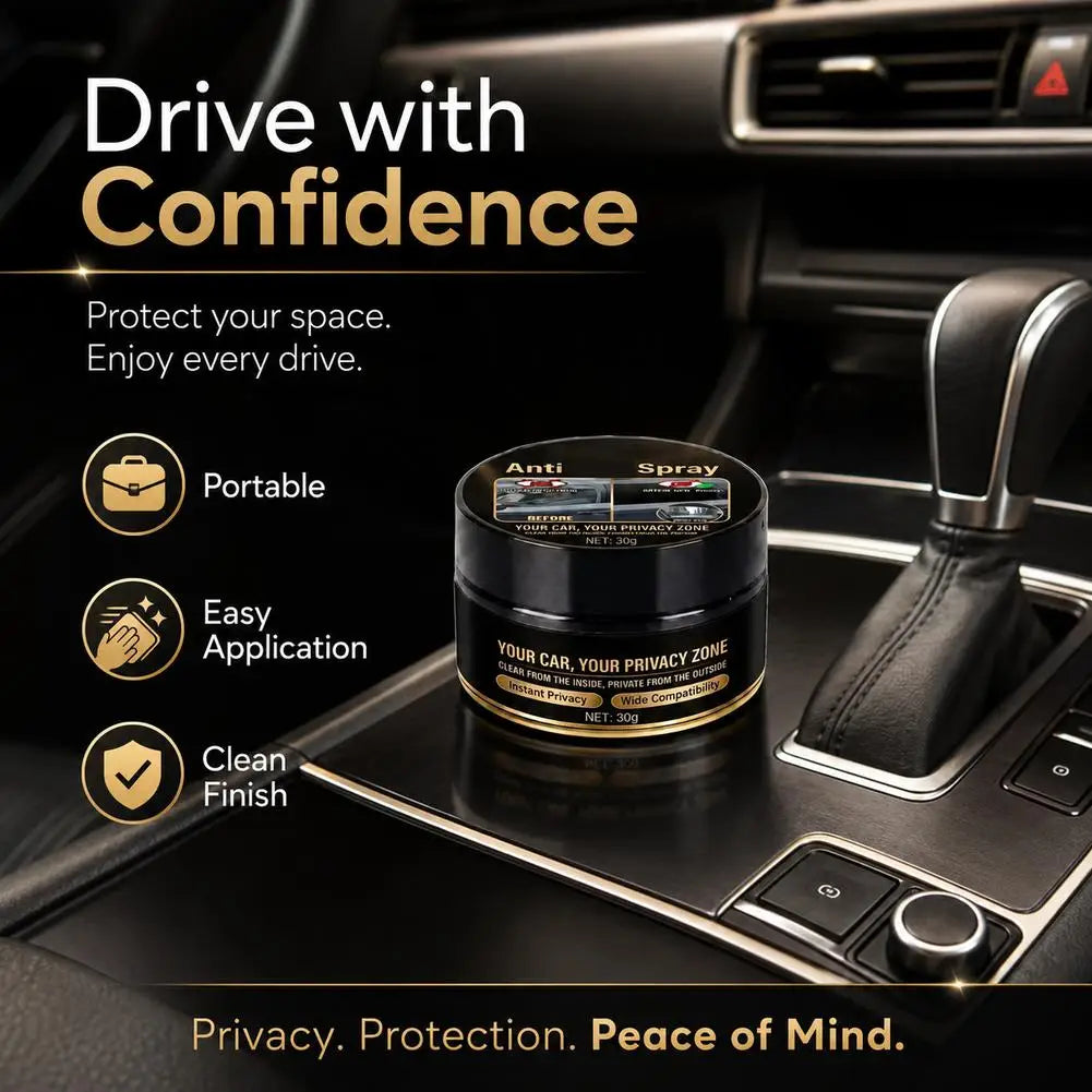 Professional Auto Glass Anti-Peep Cleaning Paste Deep Clean Stain Dust One-Way Privacy Vision All Glass Surfaces Adaptable