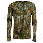 Mens Real Tree Fishing Hunting Tactics Camouflage 3d Print T-shirt Men Women Fashion Outdoor Sports Camo Tops Tees Mens Clothing