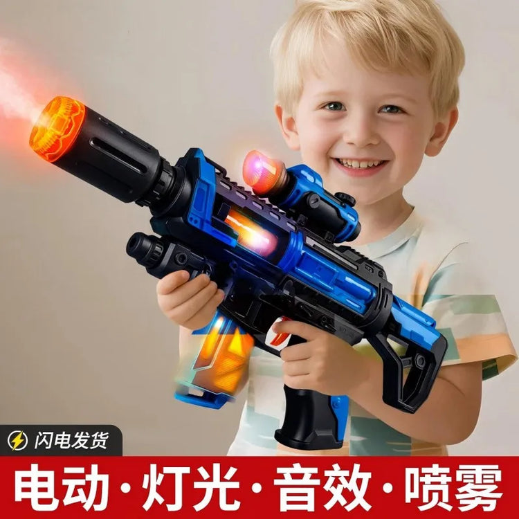 Children's Camouflage Electric Toy Gun with Sound and Light Music for Boys - Cool Spray Toy