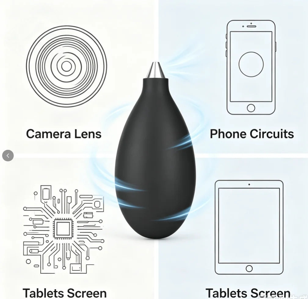 Mini Air Blower Pump – Blast Dust Off Camera Lenses, Phone Circuits & Tablets. Super Strong Manual Blower for Electronics Cleani