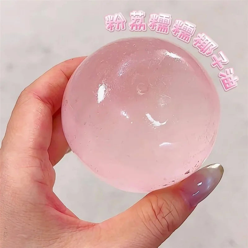 6cm Pink Blue Coconut Oil Handmade Ball Malt Sugar Manual Ice Transparent Malleable Diy Slow Rebound Cute Stress Relief Toy Gift