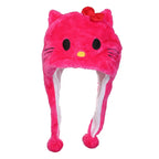 Fashionable Children's Winter Hat Plush Tiger Head Design Scarf Neck Protection Halloween Performance Cap Kids Warm Cozy Hat