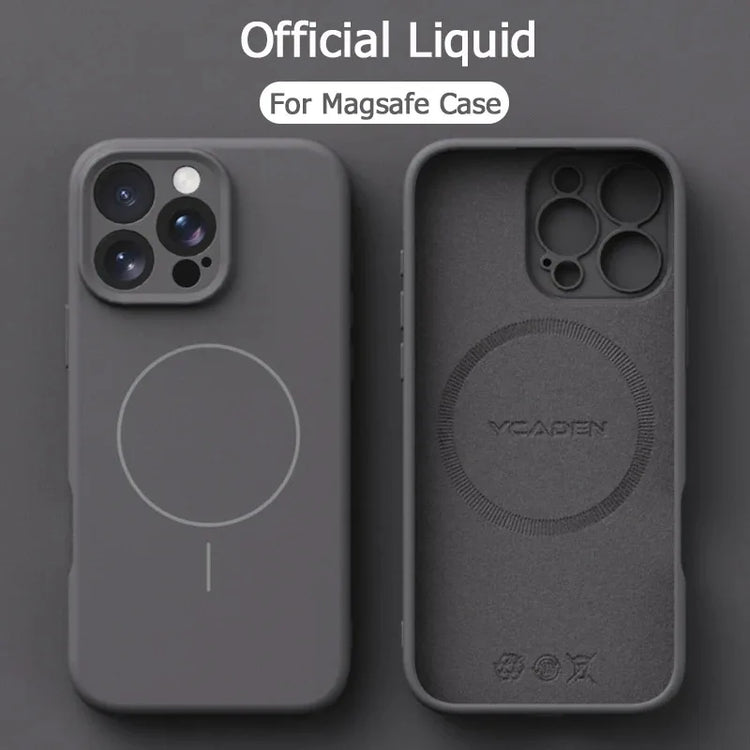 Magnetic Luxury Wireless Charge For Magsafe Phone Cases for iPhone 16 Plus 15 14 13 17 18 Pro Max Original Liquid Silicone Cover
