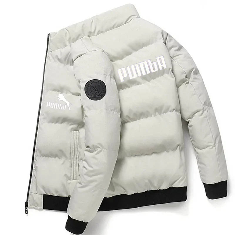 Men's Warm Fleece Coat with No Collar, Short Style, Thick and Fashionable Korean-style Windbreaker, Suitable for Autumn and Wint