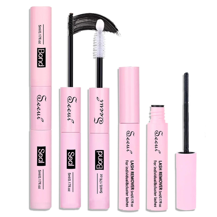 SEEUI DIY Eyelash Extension Bond & Seal Strong Hold Gentle Comfortable Lash Adhesive for All Day Wear For Use 2 in 1