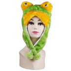 Fashionable Children's Winter Hat Plush Tiger Head Design Scarf Neck Protection Halloween Performance Cap Kids Warm Cozy Hat