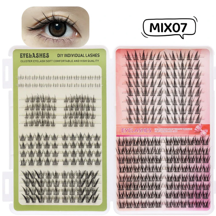 Individual Lashes Eyelash Book Clusters Extensions False Eyelash DIY at Home Cluster Eyelash Extensions Makeup Kit Lashes